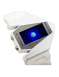 Youyoupifa White Style Digital Display LED Silicone Wrist Watch