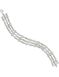 Sterling Silver Opulent Cubic Zirconia Bracelet by Cheryl M