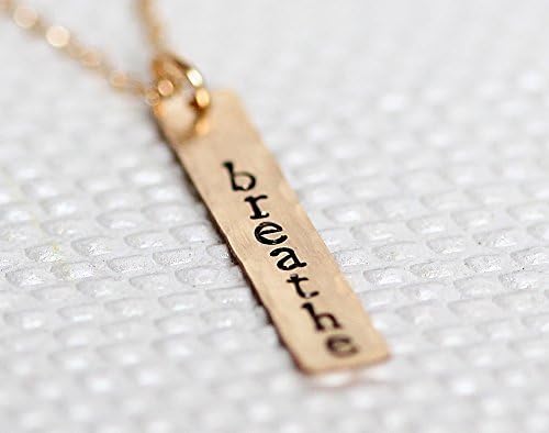 Custom Vertical Gold Filled Inspirational Word or Name Necklace - Hand Stamped - Choose 1, 2 or 3 Bars
