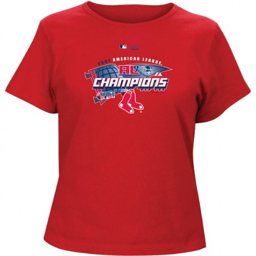 Buy Boston Red Sox 2007 American League Champions Official Clubhouse Ladies Tee
