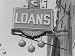 Loans Commercial Sign, Close-Up Photographic Poster Print by George Marks, 30x40