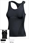 Champion Double Dry Seamless Vented Long Sports Top with Built-In Bra, L-White