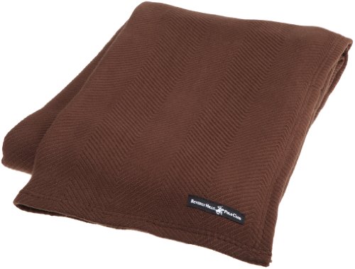 Beverly Hills Polo Club King Chevron Blanket, Chocolate
