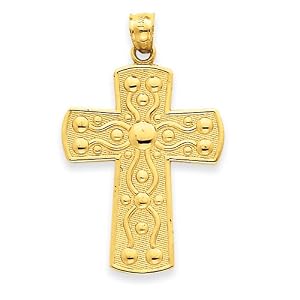 14k Cross With Serenity Prayer Pendant
