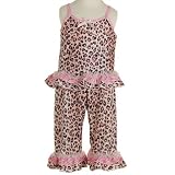 Little Girls Sleepwear LEOPARD 2Pc Pajama Set LAURA DARE Clothing 6M-6X