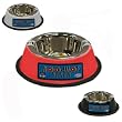 Doo-Wop Pet Dish 1 Pint Red Enamel and Stainless Insert