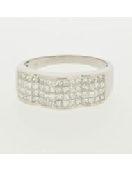 14K White Gold Diamond Band