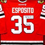 Tony Esposito Signed Chicago Blackhawks Red Koho Jersey - HOF 1988