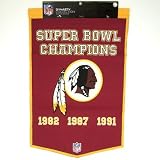 WASHINGTON REDSKINS WOOL SUPER BOWL CHAMPIONSHIP BANNER