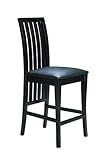 Global Furniture USA Black Leather Counter Height Bar Stool