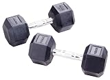 York 6kg Rubber Hex Dumbbell