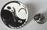 Cat Yin Yang Black White Kittens Chi Yoga Lapel Hat Pin