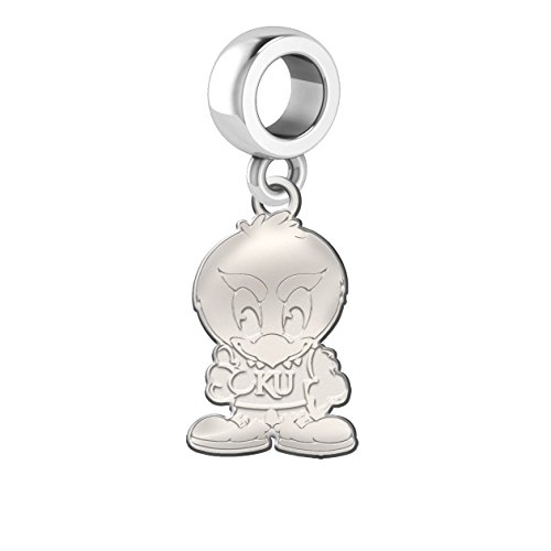 Kansas Jayhawks Natural Finish Dangle Charm