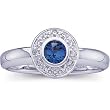14K White Gold Sapphire and Diamond Ring