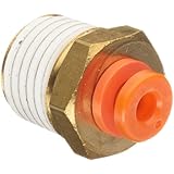 SMC KQ2H01-35AS Brass Push-to-Connect Tube Fitting with Sealant, Adapter, 1/8" Tube OD x 1/4" NPT Male