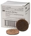 3M Automotive Products 3M 7453 Scotch-Brite Surface Conditioning Discs- 2"Coarse/Brown 25-Pack