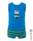 Bright Bots Baby Boy Vest Top / Singlet and Shorts in Bright Blue and Stripe size 3-6 months: baby boy clothes sale