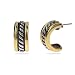 Eve's Addiction Designer Style Sterling Silver Cable Earrings with Gold