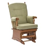 Brooks Furniture Padded Baby Glider with Arm Pads- Maple/ Sage