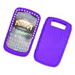 RIM BlackBerry Curve 8900 T-Mobile Silicone Skin Case Rubber Protector Cover with Diamond Purple