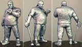 Hasslefree Miniatures: Adventurers (28mm) - Tony, chubby zombie hunter w/ golf club & cell phone