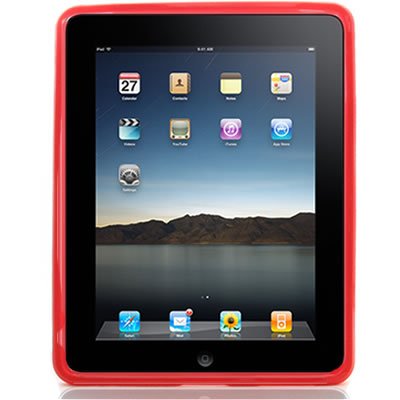 Crystal Skin TPU Glove RED Soft Cover Case WITH