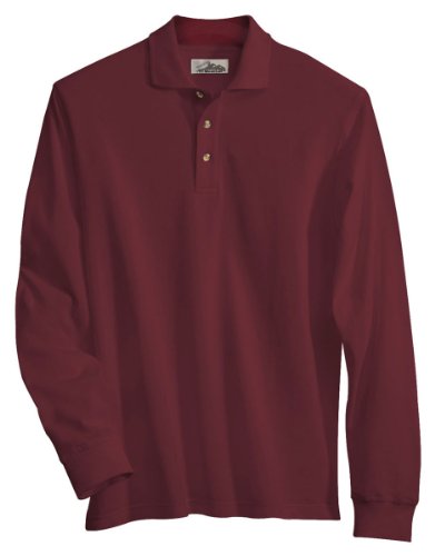 Tri-Mountain 665 Monument Cotton Pique Long Sleeve Golf Shirt