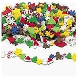 500 Foam CHRISTMAS BEADS/HOLIDAY Arts & Crafts/KIDS ACTIVITY/Candy Cane/Snowflake/TREE/Bell/etc.