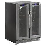 Avanti WBV21DZ 24 Built-in Side by Side Beverage Center, 21 Wine Bottles, 54 Beverage Cans