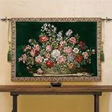 Review   / Green Floral Chenille Tapestry