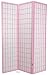 6ft. Window Pane Japanese Shoji Folding Privacy Screen Room Divider - Pink - 3,4,5, or 6 Panel