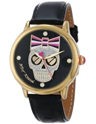 Betsey Johnson Womens BJ00084-50 Analog Skull Graphic Dial Watch