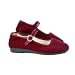 Samt-Ballerina CHINA FLAT darkred