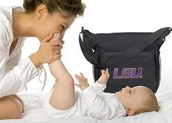 LSU Tigers Diaper Bag Official NCAA College Logo Deluxe LSU - Baby Bag - BEST Baby Shower GIFT for New Dad, Father or New Mom Mother GIFTS