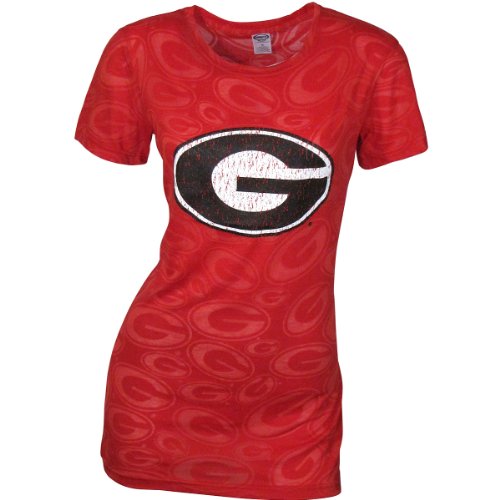 Georgia Bulldogs Short Sleeve Burnout T-Shirt Large