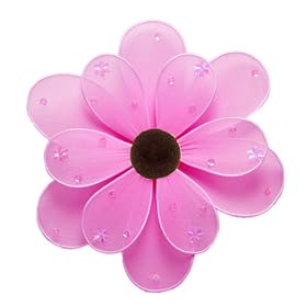 10 Dark Pink Sequined Daisy Flower nylon hanging ceiling wall baby nursery room wedding... by Bugs-n-Blooms