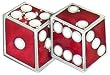 Mens "Red Dice" Metal Lucky Collection Belt Buckle