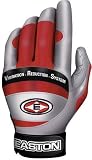 Easton VRS Pro Jr II Youth Batting Glove Pair (Gray/Red,  Youth-Large)
