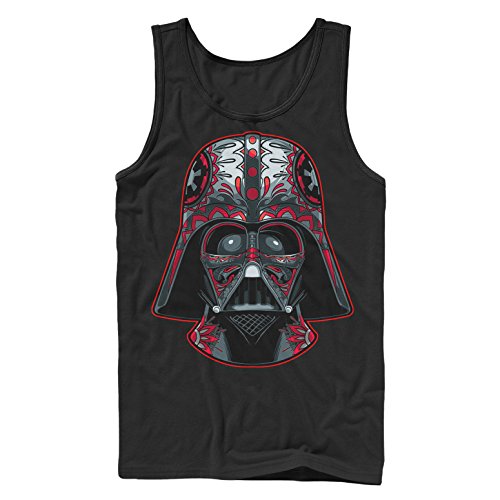 Star Wars Darth Vader Helmet Markings Mens Graphic Tank Top