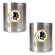 Washington Redskins 2pc Stainless Steel Can Holder Set- Primary Logo NFL Football