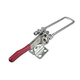uxcell トグルクランプ メタルプラスチック製レッドシルバートン　手で操作する　ドアボタン　レバーのファスナー