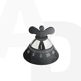 Alessi A09 B Kitchen Timer, K&uuml;chentimer aus thermoplastischem Harz, schwarz