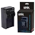 Lemix (LPE5) chargeur de batterie haute performance LP-E5 pour CANON EOS: 450D 500D 1000D / Rebel T1i / Rebel XS / Rebel XSi / Kiss F digital / Kiss X2 Kiss X3 (Des adaptateurs pour automobile et prises UE et GB sont inclus). {1156}