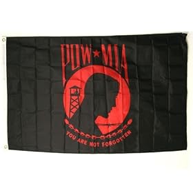 POW-MIA Red Flag (3' x 5', 100% Polyester)