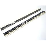 Break Away Single Row Round Headers Machine Pin Female 2.54mm 40 Pins Gold Plated(pack of 10)