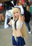 完コピ 艦隊これくしょん 島風 コスプレ Lサイズ 11点セット ( カチューシャ + セーラー服 + スカート + リボン + 袖 + 手袋 + ロング靴下 + Tバック + 耐熱ウィッグ + ウィッグスタンド + ウィッグネット ) c239