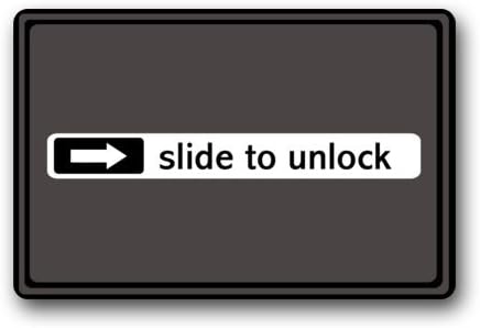 slide to unlock Doormat Rectangular