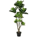 Green 4-ft. Rubber Leaf Tree w/pot