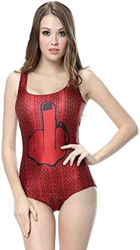 NDB New Style Middle Finger Print Swimsuit Beach Cloth Swimwear
