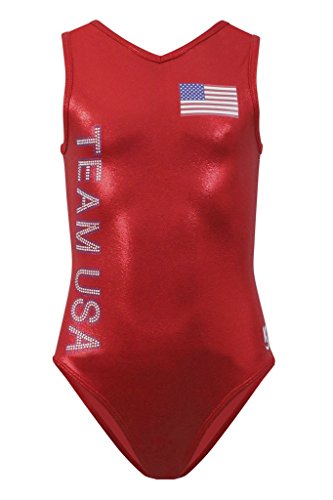 k-Bee Leotards Girl's Team USA Red Gymnastics Leotard